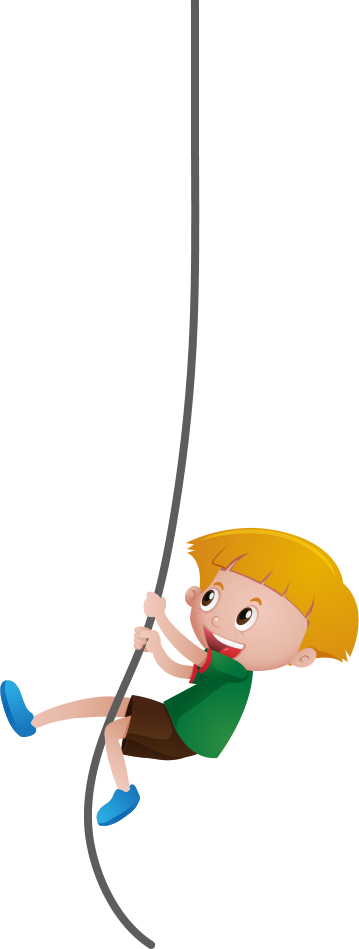 boy holding a rope